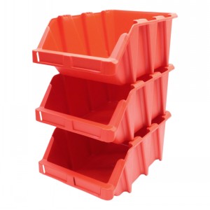 Stack & Nest Plastic Parts Bins Size F 10 Pack